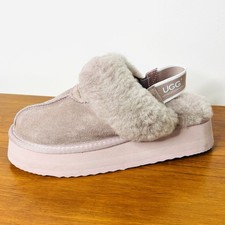 Ugg Australian Shepherd Womens Platform Slippers Pink Leather Size 39 8