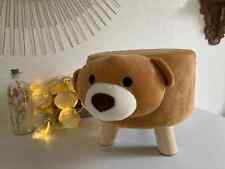 24 ⚜️  Tabouret en Peluche Pouf Pour Enfant Décor Ours Pieds en Bois