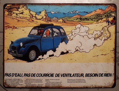 Plaque métal vintage - , tintin