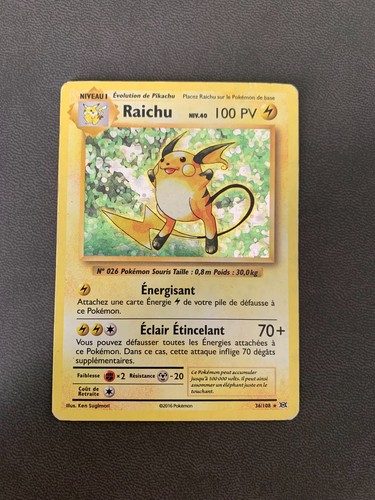 Carte pokémon raichu 36 108 - :,