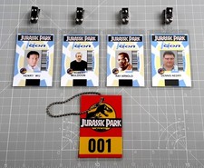 Jurassic Park Cosplay Ingen Employee ID Badge & Jeep Tag Replica Set