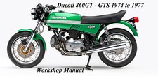 DUCATI 860GT - GTS 1974 to 1979 WORKSHOP MANUAL - PDF Files