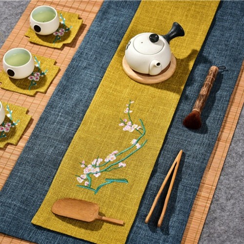 Chinois coton lin table tissu - table,