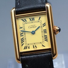 Vintage Exc+5 Cartier Must De Tank Vermeil 5057001 Women's Quartz Watch 20mm 4J