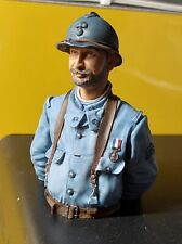 Figurine Buste - Poilu 14-18 - WW1 - Peinte à la Main - 80mm