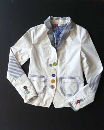 Veste blazer desigual blanc - veste,