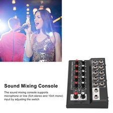 10 Channel Mixing Console Audios Mixer Sound Mixing Board With 2 Main Volume