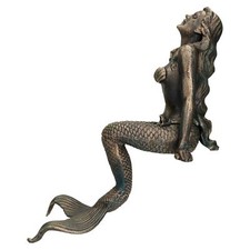 Statue sirène en fonte 16"