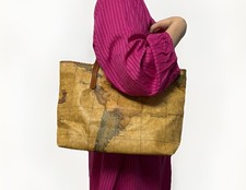 Alviero Martini Tilasse Classic Leather Bag Map