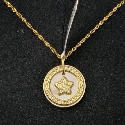 Pendentif chaîne 18k - chaîne, or