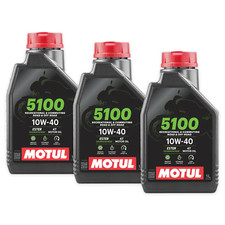 3 LITRE MOTORCYCLE ENGINE OIL MOTUL 5100 10W40 ESTER TECHNOSYNTHESIS MA2 API SP