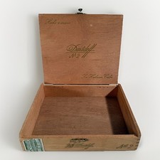 RARE ANTIQUE DAVIDOFF N°2 EMPTY WOODEN CIGAR BOX VINTAGE COLLECTION