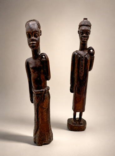 Deux statuette africaine - , en
