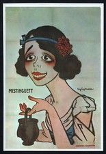 POSTER BY AUGUSTIN LEYMARIE MISTINGUETT sic MISTINGUETTE 1965 7A103