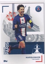 Topps Psg Paris Team-Set 2023 Football Carte Numéro 33 Marquinhos Our City