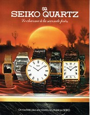 Publicité Advertising 127  1980  montres Seiko quartz