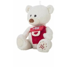 Jouet Peluche Ours 35 cm Blanc