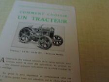 Prospectus brochure Tracteur