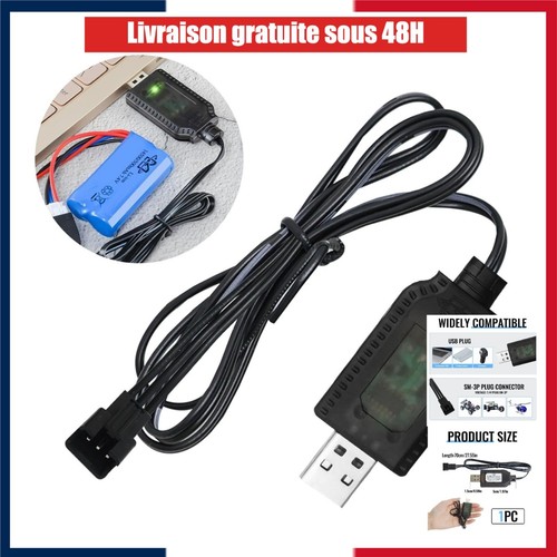 Chargeur usb lipo 4v - 2s, 7.4v