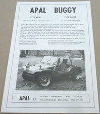 BUGGY APAL Brochure Dépliant
