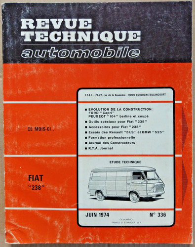 Revue technique fiat 238 - revue,