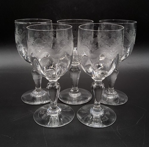 Série cinq verres vin - verres, à