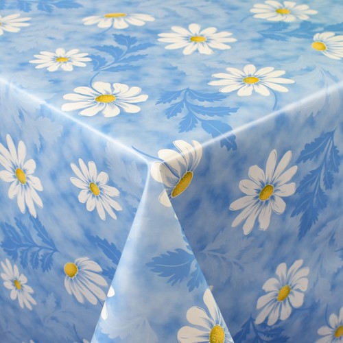 Nappe pvc marguerite - marguerite, bleu