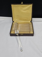 CHRISTOFLE Villeroy oyster forks x 12 in silver metal 