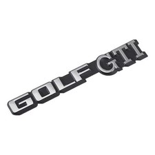 Emblème GOLF GTI argent sur