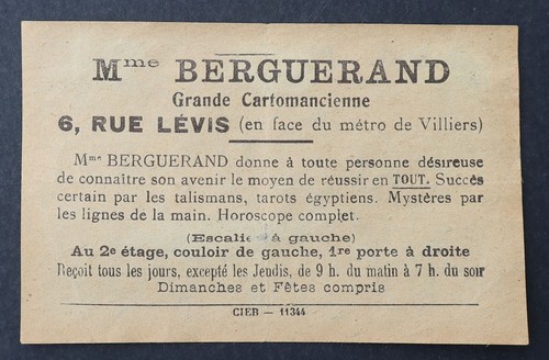 Carte visite publicité madame - carte,
