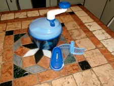 TUPPERWARE - QUICK CHEF 3 - CUISINE - HACHOIR - BATTEUR MANUEL - BLEU