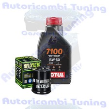 Kit De Maintenance Huile Motul 7100 15W50 + Filtre Pour Gilera 125 DNA 2001>2003