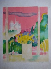 GUIRAMAND PAUL SIGNED LITHOGRAPH PENCIL NUMBER100 HANDSSIGNED LITHOGRAPH NOTRE LADY