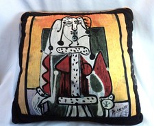 Vintage Pablo Picasso Art Pillow "Femme Dans Un Fauteuil" 20"