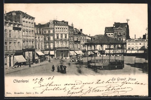 Cpa charleroi grand place - cpa,