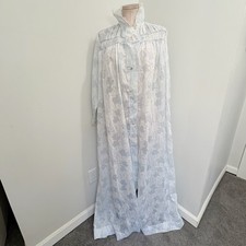 Vintage L. Magnin Sheer Floral Lace Robe Nightgown House Coat Duster Size XXL