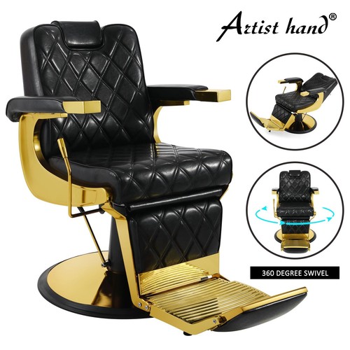 Black gold vintage barber - black,