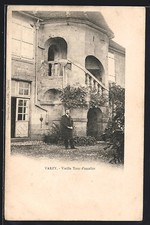 Old postcard Varzy, old stair tower 