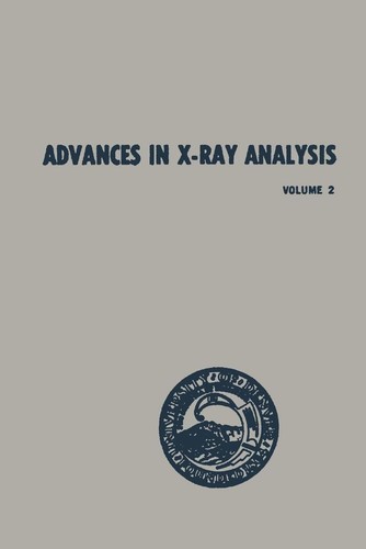 Advances ray analysis - advances, x-ray