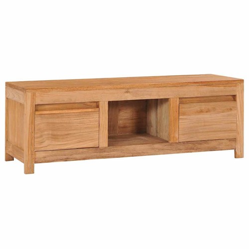 Bois teck massif meuble tv - bois,