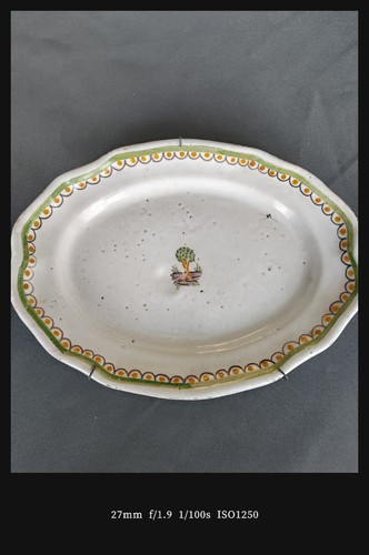 Assiette déco ovale