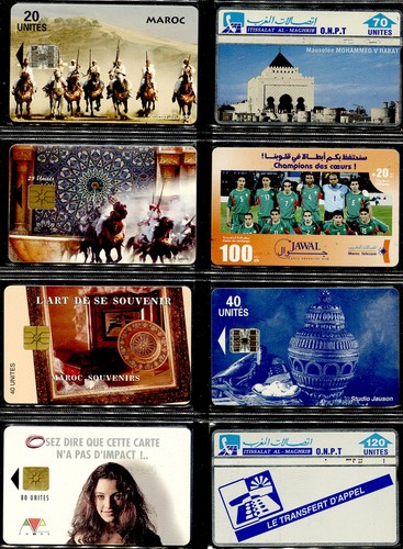 Maroc lot 8 cartes - -,
