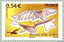 Stamps 2006 - Machines volantes - Barque ailée - Le Bris - Y&T 3980