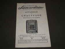 1900'S SAMARITAINE APPAREILS DE CHAUFFAGE DE CUISINE FRENCH CATALOGUE - FR 630