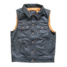 Gilet Jacket en cuir de buffle