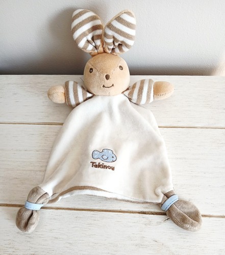 Takinou doudou lapin plat