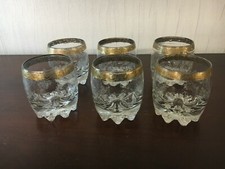 6 verres à whisky or , DAUM