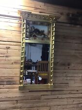 Bright Gold Trumeau Mirror Island Seascape Acorns And Leaves Decorations