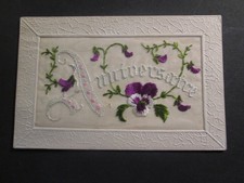 embroidered birthday card &