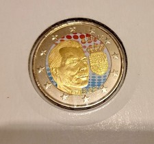 PIECE MONNAIE 2 EURO COMMEMORATIVE LUXEMBOURG 2010 GRAND DUC HENRI COULEUR COLOR